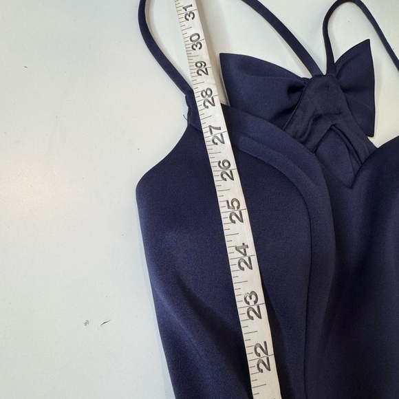 City Studio Navy Backless Bow A-Line Dress size 5 - Picture 8 of 12